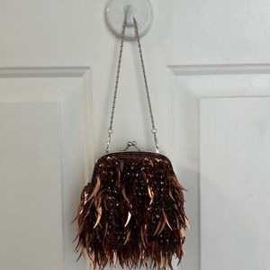 Beaded Handbag- Copper